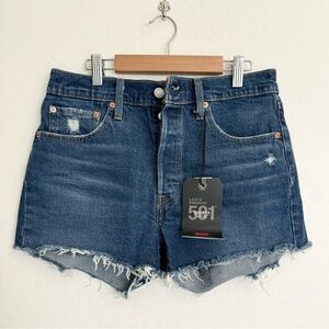 NWT Levi’s Premium 501 button fly high rise shorts size 28